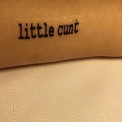 Temporary waterproof tattoos for BDSM slaves "Little Cunt"