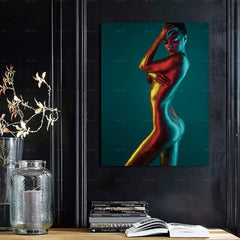 Sultry Latina. Portrait printed to canvas 5 in a series of 5