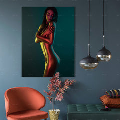 Sultry Latina. Portrait printed to canvas 1 in a series of 5