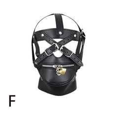 PU Leather Hood for BDSM Style F