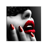 Sexy Red Lips. Studio photography on canvas 1 of 2