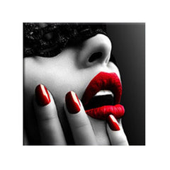 Sexy Red Lips. Studio photography on canvas 1 of 2
