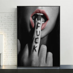 Silent statement in black & white. Studio photography printed on canvas