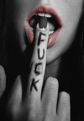 Silent statement in black & white. Studio photography printed on canvas