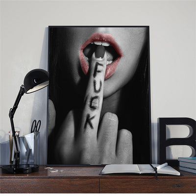 Silent statement in black & white. Studio photography printed on canvas