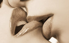 Soft Kiss. Studio photography printed on canvas