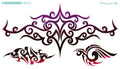 Temporary Chest, Back & Rear panty line tattoos for women assorted selection No. 1