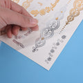 Temporary GOLD & SILVER body tattoos for women various designs per sheet