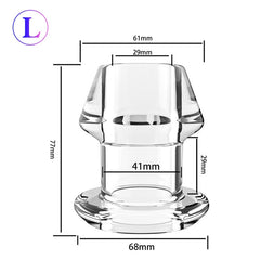 Transparent Hollow Anal Vaginal Plugs for dilation & peeping 5 sizes