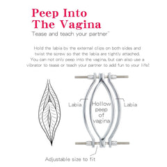 Labia Clamp Adjustable Vagina Speculum in Stainless Steel