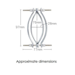 Labia Clamp Adjustable Vagina Speculum in Stainless Steel