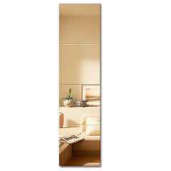 Mirror tiles real glass self adhesive set of 4