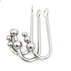 Stainless Steel Anal Hook 230mm with Tapered Triple Ball End