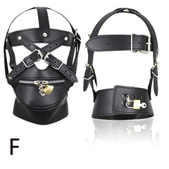 PU Leather Hood for BDSM Style F