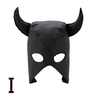 PU Leather Hood for BDSM Style I
