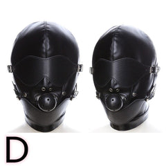 PU Leather Hood for BDSM Style D