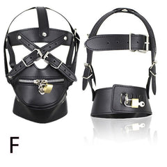 PU Leather Hood for BDSM Style F