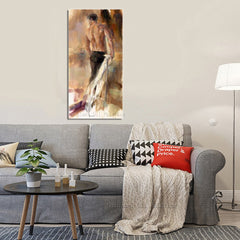 Reflections. Original oil portrait printed on canvas