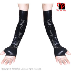 Latex gloves, long arm fingerless, 100% latex. Sizes XS thru 2XL