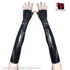 Latex gloves, long arm fingerless, 100% latex. Sizes XS thru 2XL