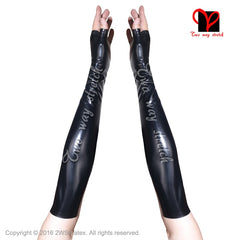Latex gloves, long arm fingerless, 100% latex. Sizes XS thru 2XL