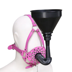Urine funnel gag with harness for watersports 3 colours