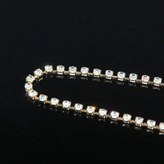 Thigh chain in gold with crystals