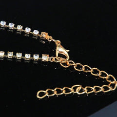 Thigh chain in gold with crystals