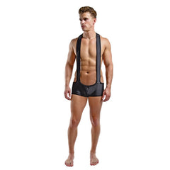 Male Power Sling Short - Black 2 Sizes