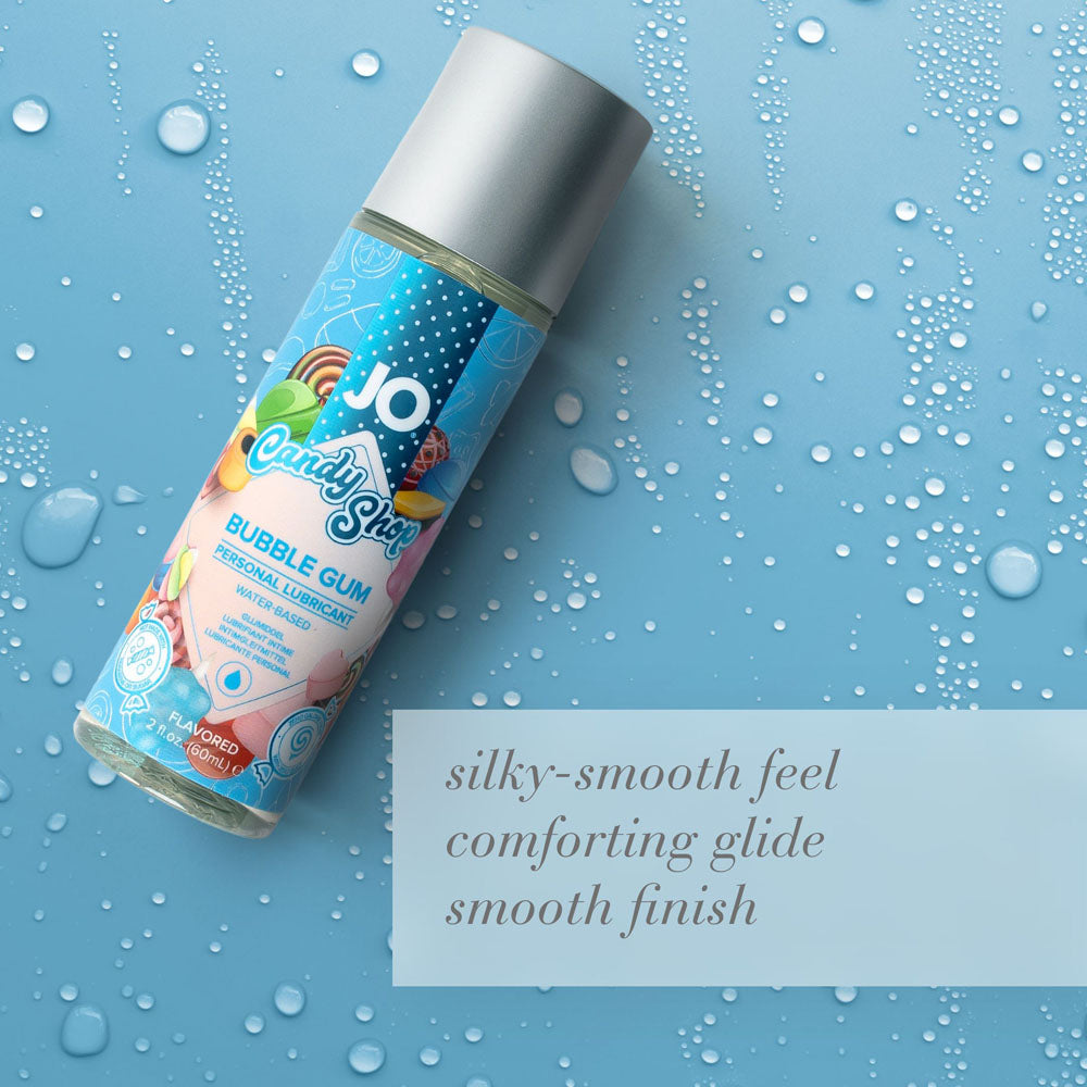 JO Candy Shop Bubblegum Lube - 60 mL - Bubblegum Flavoured Water Based Lubricant - 60 ml Bottle