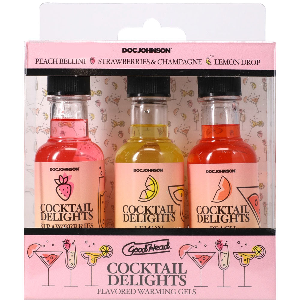 GoodHead Cocktail Delights - Flavoured Warming Oral Sex Gels - 59 ml Bottles - Set of 3