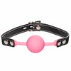 Ball Gag Silicone - Glow in the Dark - Pink & Black solid