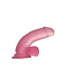 Jelly Studs 6 inch Crystal Dildo Small - Pink