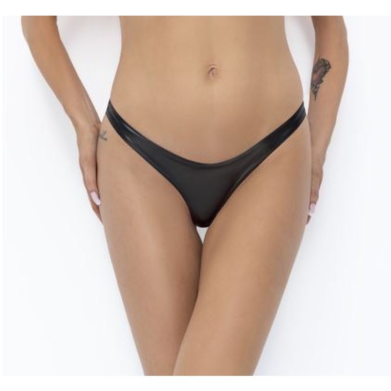 Power Wet-Look Thong - Black L