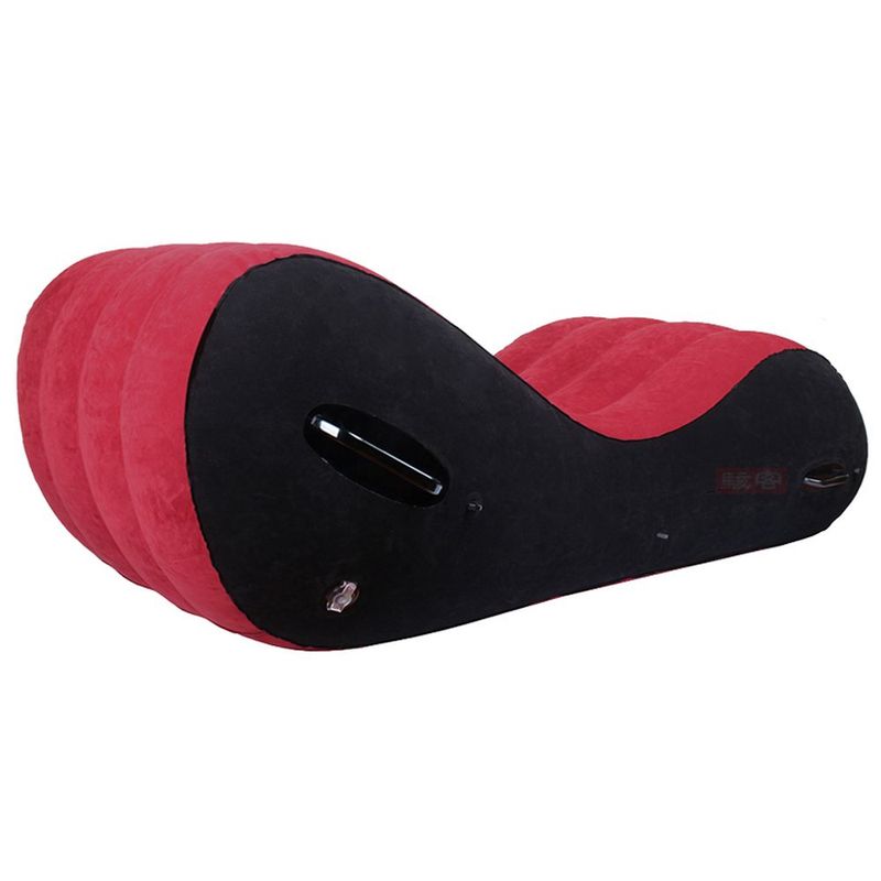 Large 1.5m Inflatable Suede Love Lounge with Handrail