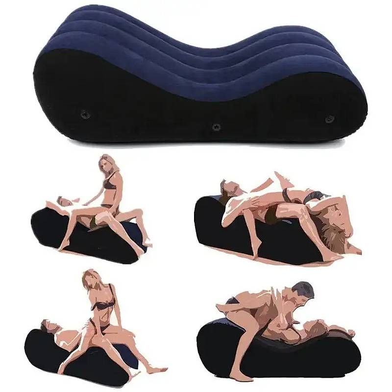 Large 1.5m Inflatable Suede Love Lounge with Handrail