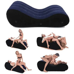 Large 1.5m Inflatable Suede Love Lounge with Handrail
