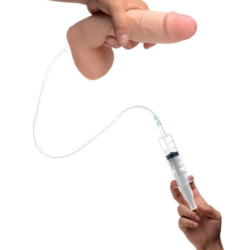 Squirting Dildo 9in with Syringe