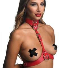 Red Female Chest Harness - S/M