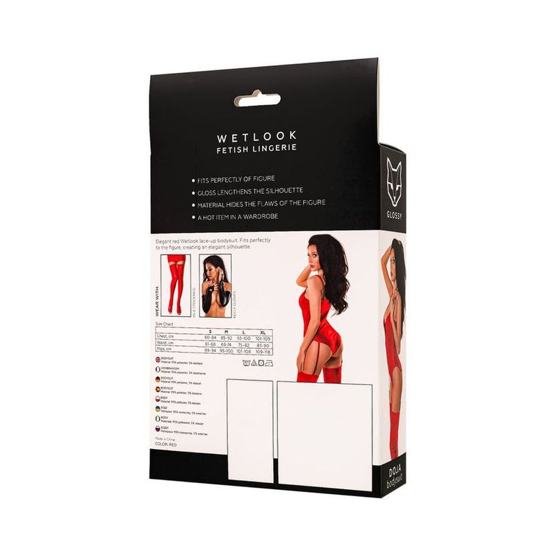 Glossy Doja Bodysuit Red