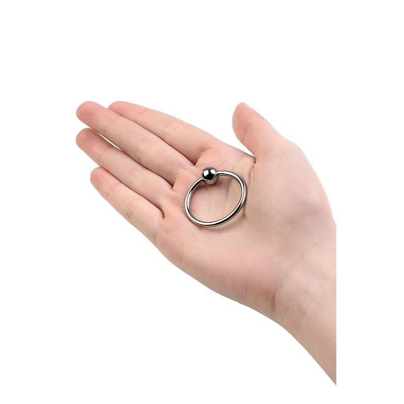 Penis Head Ring with Bead - 30mm Metal