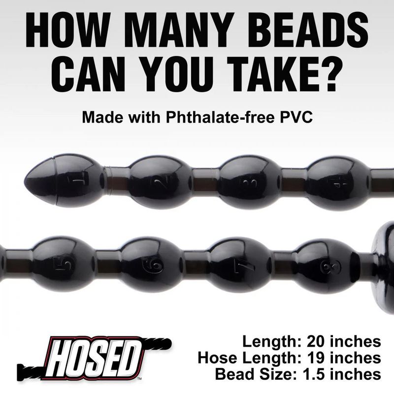 Hosed 19in Beaded Anal Snake