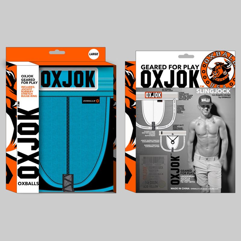 Oxballs Slingjock Upthrust Slider-Strap Jock Black Iron