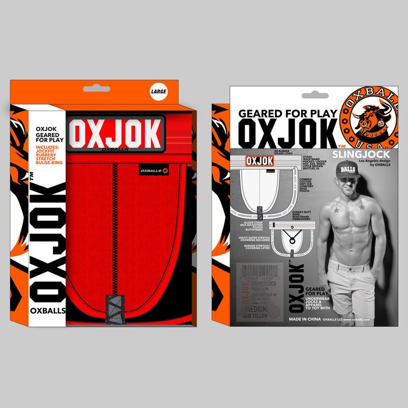 Oxballs Slingjock Upthrust Slider-Strap Jock Black Iron