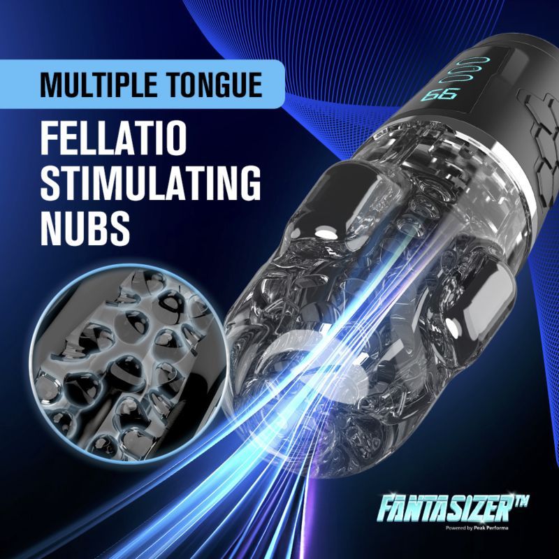 Hypershaker Automatic App Controlled LCD Masturbator Blue