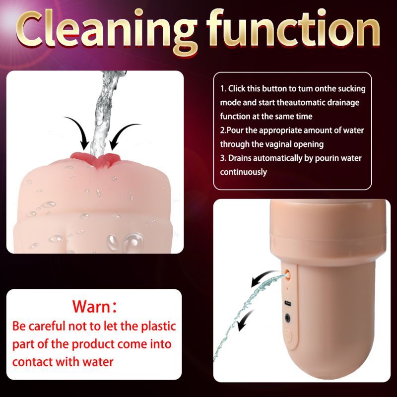 Suctroker Dual Density Vibrating Sucking Vaginal Masturbator V3