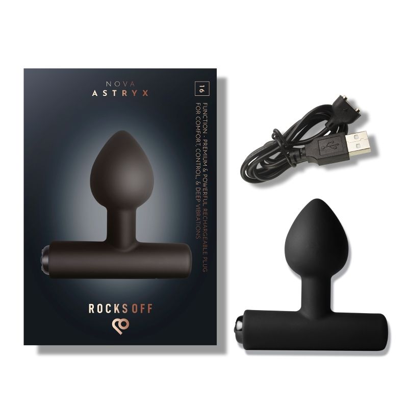 Nova Solaris Tapered Butt Plug Vibrator Black