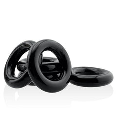 Jacker Stack 5 Pc Strong Cock Ring Black