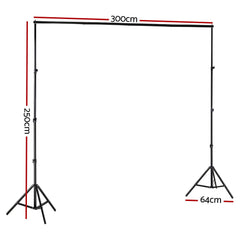 2.5X3M Photography Backdrop Stand Kit Studio Screen Photo Background Support Set - Shhh...