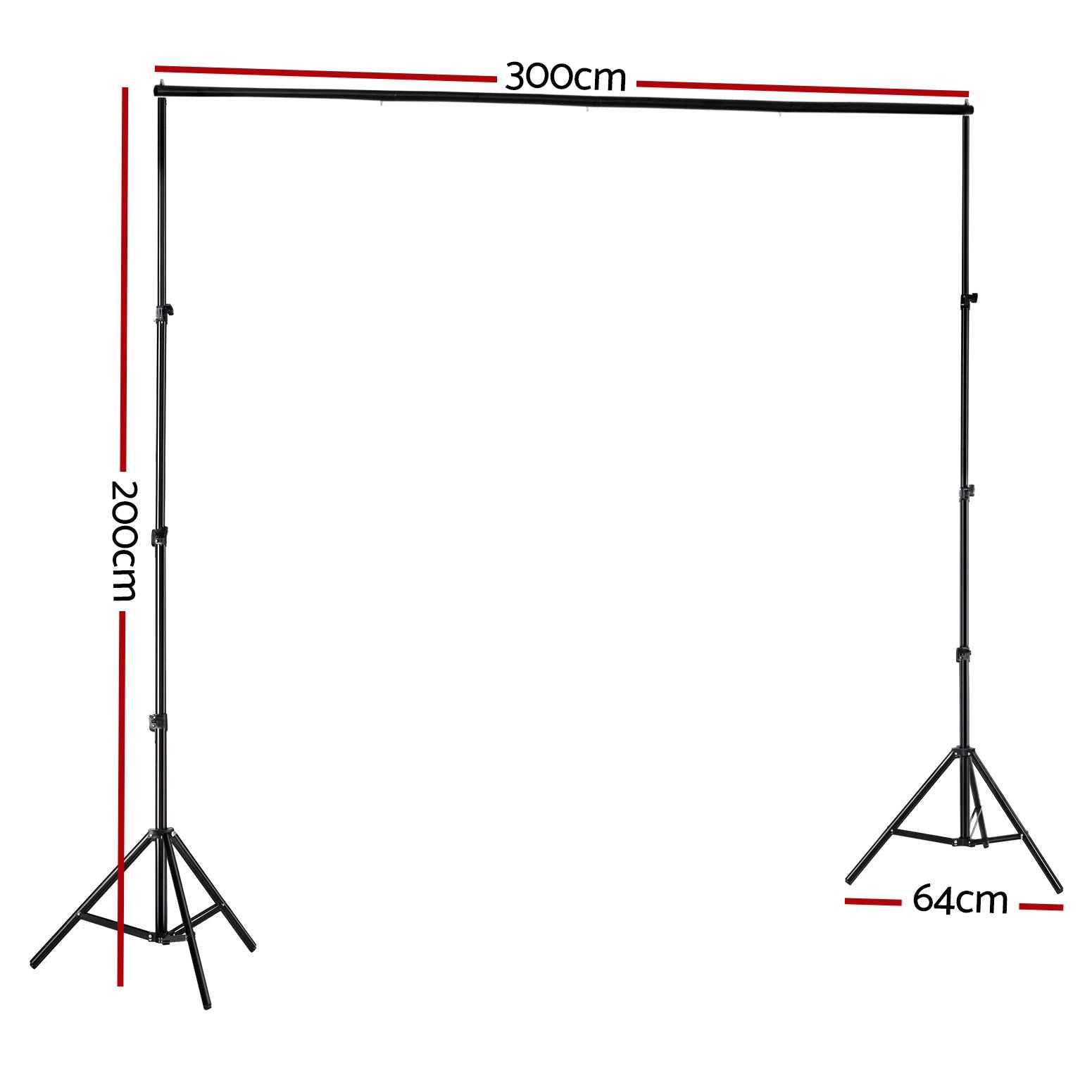 2X3M Photography Backdrop Stand Kit Studio Screen Photo Background Support Set - Shhh...